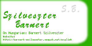 szilveszter barnert business card